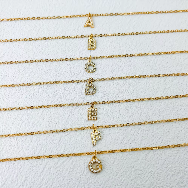 Dainty Gold Initial Necklace