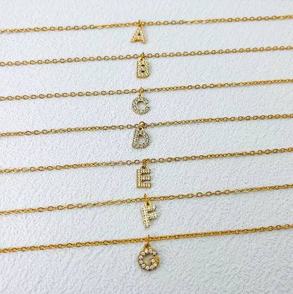 Dainty Gold Initial Necklace